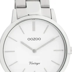 Oozoo Damen Armbanduhr Vintage Series Analog Metall silber UOC20038