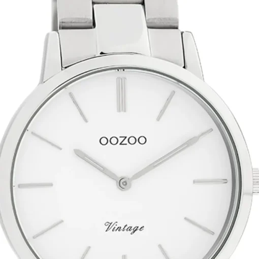 Oozoo Damen Armbanduhr Vintage Series Analog Metall silber UOC20038