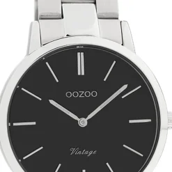 Oozoo Damen Armbanduhr Vintage Series Analog Metall silber UOC20043