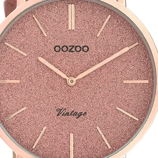 Oozoo Damen Armbanduhr Vintage Series C20201 Analog Leder rosa UOC20201