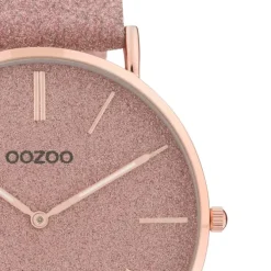 Oozoo Damen Armbanduhr Vintage Series Analog Leder rosa UOC20161