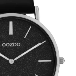 Oozoo Damen Armbanduhr Vintage Series Analog Leder schwarz UOC20168