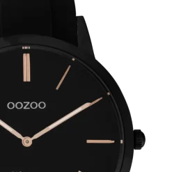 Oozoo Damen Armbanduhr Vintage Series Analog Silikon schwarz UOC20174