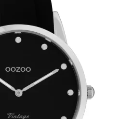 Oozoo Damen Armbanduhr Vintage Series Analog Silikon schwarz UOC20177