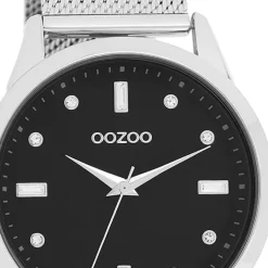 Oozoo Damen Armbanduhr Vintage Series Analog Metall silber UOC11356