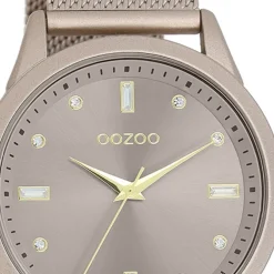 Oozoo Damen Armbanduhr Vintage Series Analog Metall taupe braun UOC11358