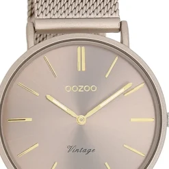 Oozoo Damen Armbanduhr Vintage Series Analog Metall braun UOC20337