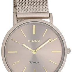 Oozoo Damen Armbanduhr Vintage Series Analog Metall braun UOC20338