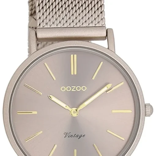 Oozoo Damen Armbanduhr Vintage Series Analog Metall braun UOC20338
