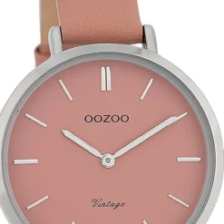 Oozoo Damen Armbanduhr Vintage Series Analog Leder rosa UOC9812A