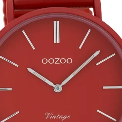 Oozoo Damen Armbanduhr Vintage Series Analog Metall rot UOC9879A
