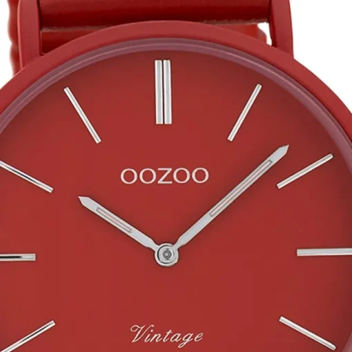 Oozoo Damen Armbanduhr Vintage Series Analog Metall rot UOC9879A