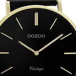Oozoo Damen Armbanduhr Vintage Series Analog Metall schwarz UOC9893A