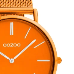 Oozoo Damen Armbanduhr Vintage Series C20274 Analog Metall Mesh orange UOC20274