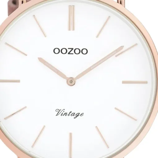 Oozoo Damen Armbanduhr Vintage C20150 Analog Leder rosa UOC20150