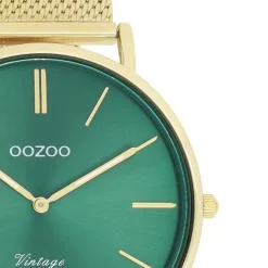 Oozoo Damen Armbanduhr Vintage Series Analog Metall Mesh gold UOC20294