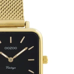 Oozoo Damen Armbanduhr Vintage Series Analog Metall Mesh gold UOC20264