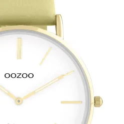 Oozoo Damen Armbanduhr Vintage Series C20306 Analog Leder sand gelbgrün UOC20306