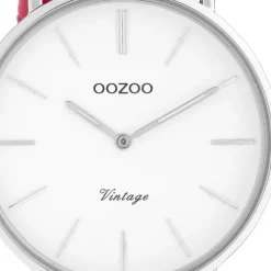 Oozoo Damen Armbanduhr Vintage C20212 Analog Leder rosa UOC20212