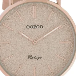 Oozoo Damen Armbanduhr Vintage Series C20206 Analog Leder pinkgrau UOC20206