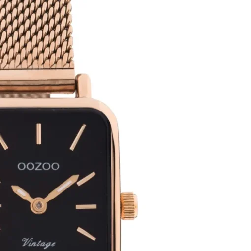 Oozoo Damen Armbanduhr Vintage Series Analog Metall Mesh rosegold UOC20270