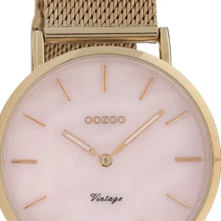 Oozoo Damen Armbanduhr Vintage Series Analog Metall rosegold UOC20067