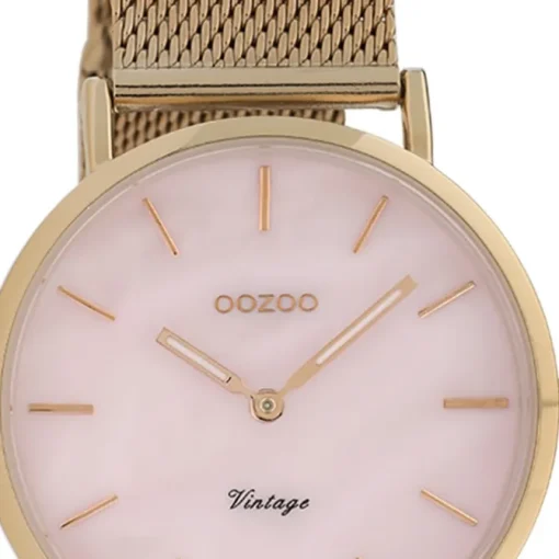 Oozoo Damen Armbanduhr Vintage Series Analog Metall rosegold UOC20067