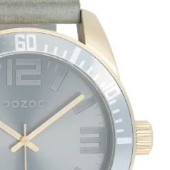 Oozoo Damen Armbanduhr Vintage Series Analog Leder grau UOC5741A