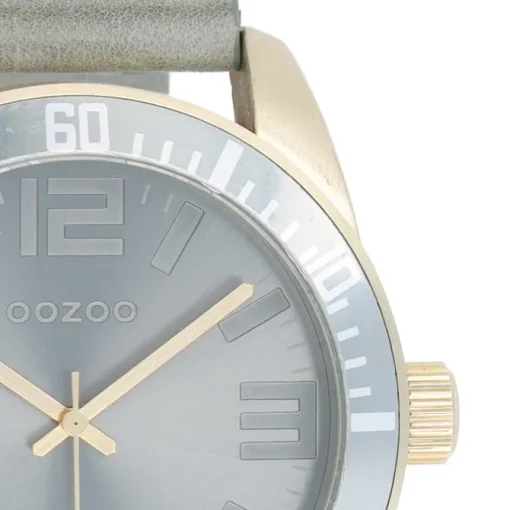Oozoo Damen Armbanduhr Vintage Series Analog Leder grau UOC5741A