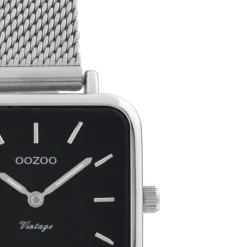 Oozoo Damen Armbanduhr Vintage Series Analog Metall Mesh silber UOC20262