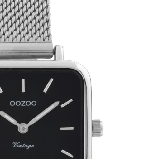 Oozoo Damen Armbanduhr Vintage Series Analog Metall Mesh silber UOC20262