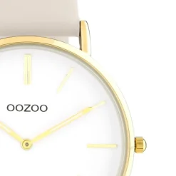 Oozoo Damen Armbanduhr Vintage Series Analog Leder beige UOC20253