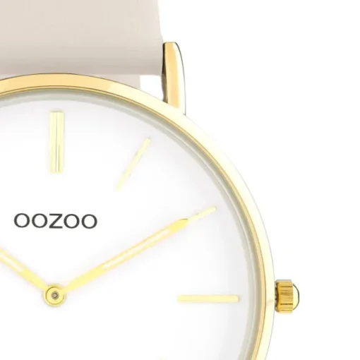 Oozoo Damen Armbanduhr Vintage Series Analog Leder beige UOC20253