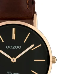 Oozoo Damen Armbanduhr Vintage Analog Leder braun UOC9839A