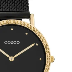 Oozoo Damen Armbanduhr Vintage Series Analog Metall schwarz UOC20059