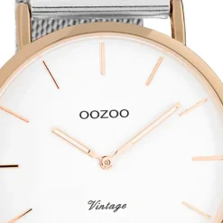 Oozoo Damen Armbanduhr Vintage Series Analog Metall silber UOC20070