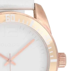 Oozoo Damen Armbanduhr Vintage Series Analog Leder weiß UOC5740A