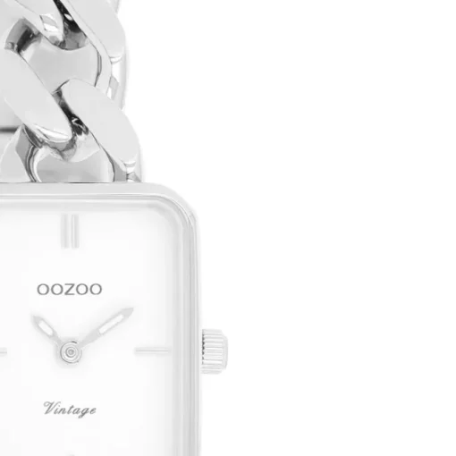 Oozoo Damen Armbanduhr Vintage Series Analog Metall silber UOC20360