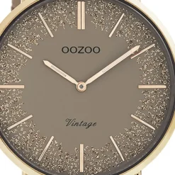 Oozoo Damen Armbanduhr Vintage C20130 Analog Leder braun UOC20130