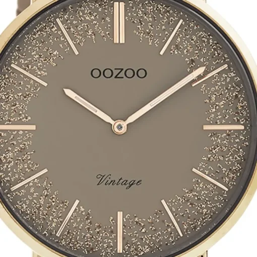Oozoo Damen Armbanduhr Vintage C20130 Analog Leder braun UOC20130