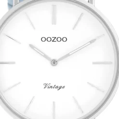 Oozoo Damen Armbanduhr Vintage C20216 Analog Leder hellblau UOC20216