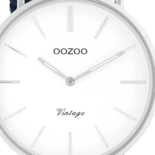 Oozoo Damen Armbanduhr Vintage C20218 Analog Leder dunkelblau UOC20218