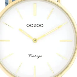 Oozoo Damen Armbanduhr Vintage C20224 Analog Leder babyblau UOC20224