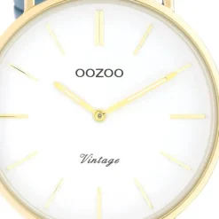 Oozoo Damen Armbanduhr Vintage C20225 Analog Leder babyblau UOC20225