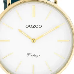 Oozoo Damen Armbanduhr Vintage C20228 Analog Leder türkis UOC20228