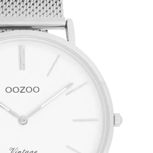 Oozoo Damen Armbanduhr Vintage Series C9901A Analog Edelstahl silber UOC9901A
