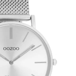 Oozoo Damen Armbanduhr Vintage Series C9906A Analog Edelstahl silber UOC9906A