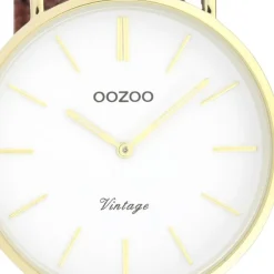 Oozoo Damen Armbanduhr Vintage C20149 Analog Leder braunrot UOC20149