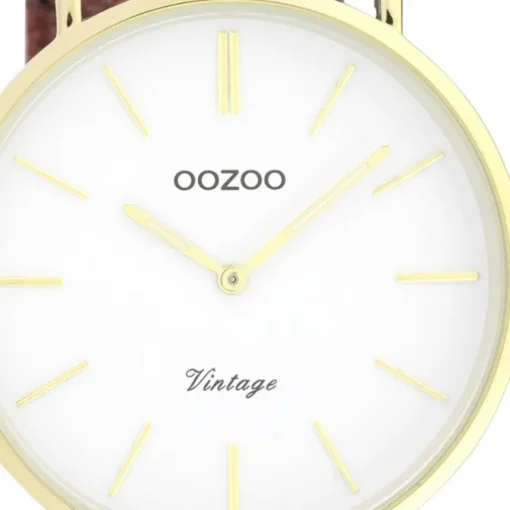 Oozoo Damen Armbanduhr Vintage C20149 Analog Leder braunrot UOC20149