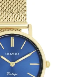 Oozoo Damen Armbanduhr Vintage Series Analog Metall Mesh gold UOC20293